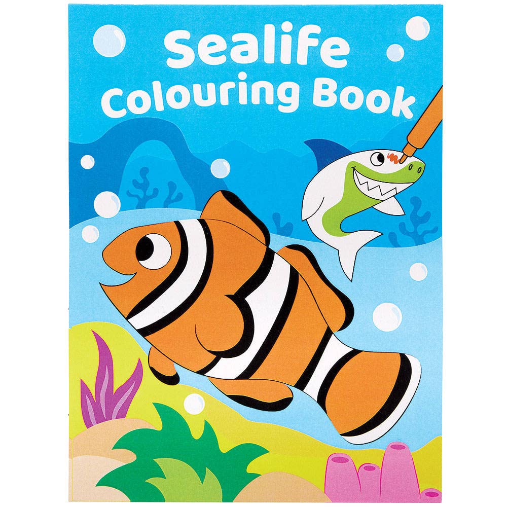 Baker Ross Mini Livre de Coloriage Vie Marine - Lot de 12, Activites pour Enfants