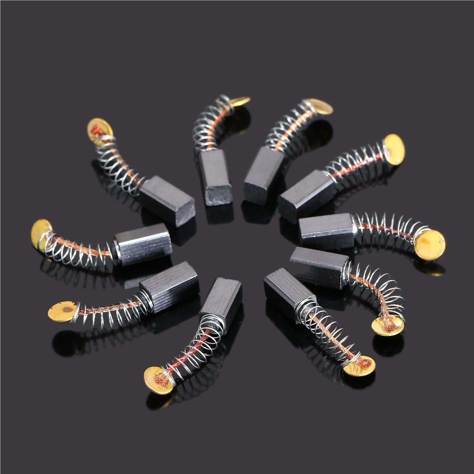Wymiana szczotek węglowych 100 sztuk 5x5x9mm Mini wiertarka elektryczna wymiana młynka szczotki węglowe części zamienne do silników elektrycznych narzędzie obrotowe