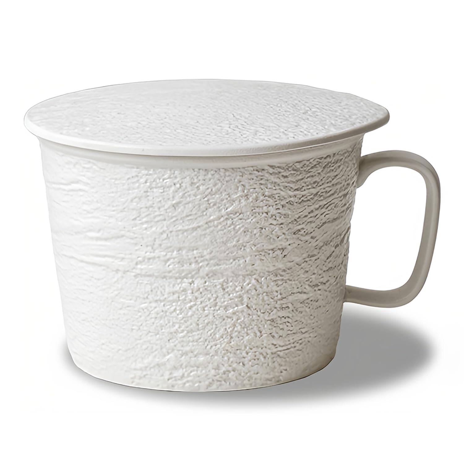 Cuenco de sopa con tapa, cuenco de porcelana para ramen, 1200 ml, apto para microondas, taza grande de sopa (blanco)