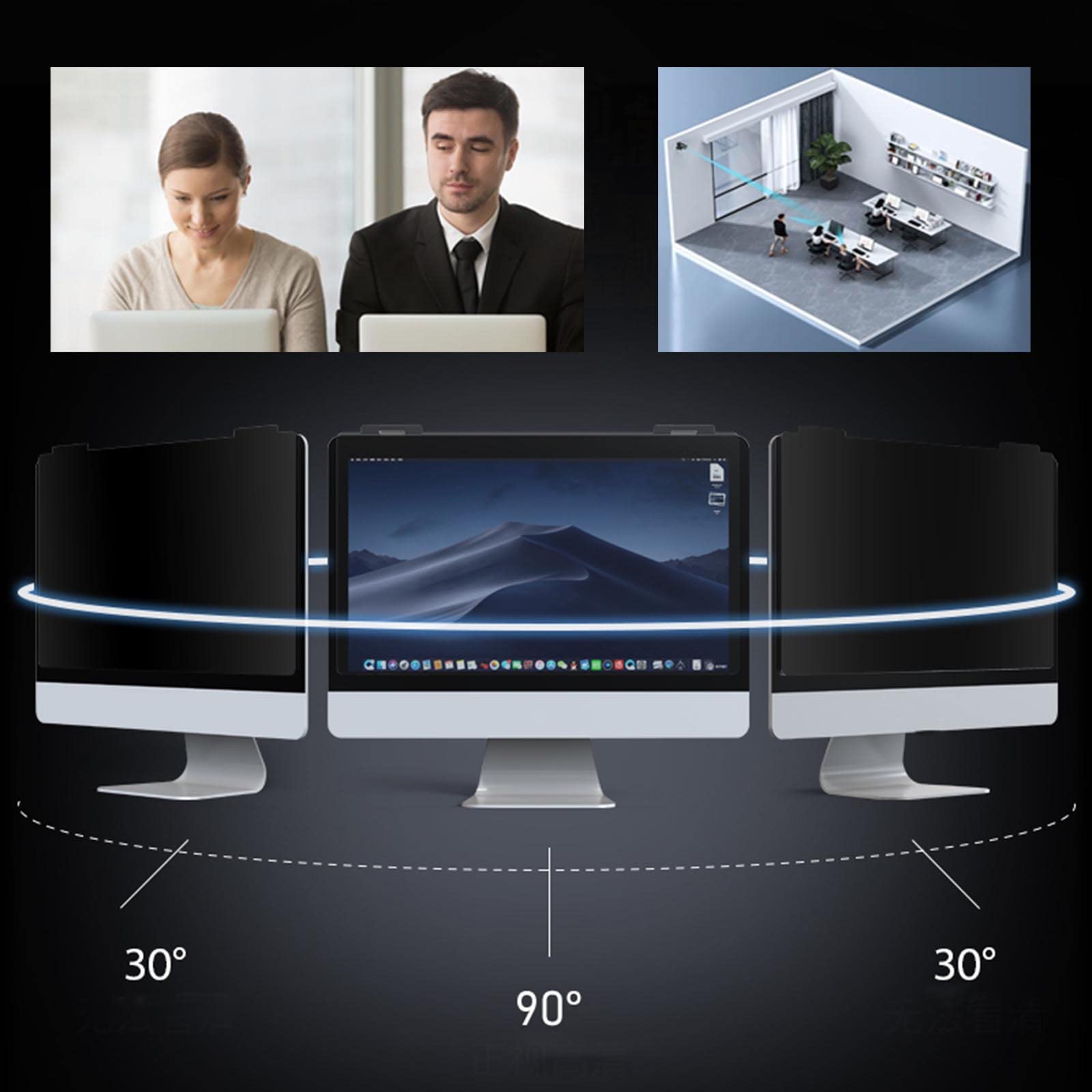 LIGUOYI Antis-Luce Blu Pellicola De Protezione per Laptop, Filtro Schermo Allevia L'affaticamento degli Occhi, Filtro Privacy per Monitor, Computer Premium Filtro Privacy AntiGraffio
