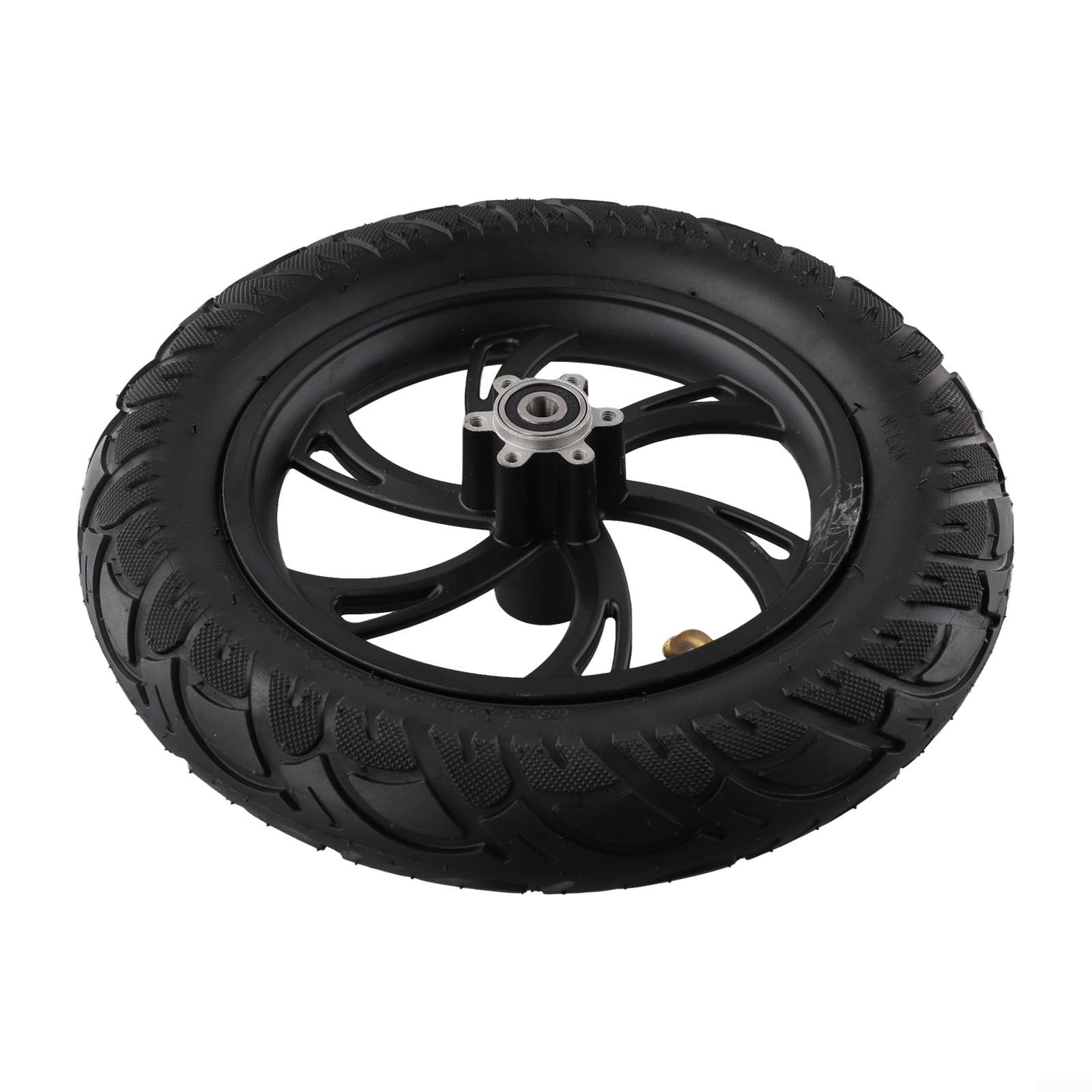 1 confezione da 12 1/2 x 2 1/4 pneumatici per scooter elettrico con freno a disco, ruota anteriore 62-203 in gomma e lega di alluminio mozzo per scooter elettrici pieghevoli uso privato terra nero