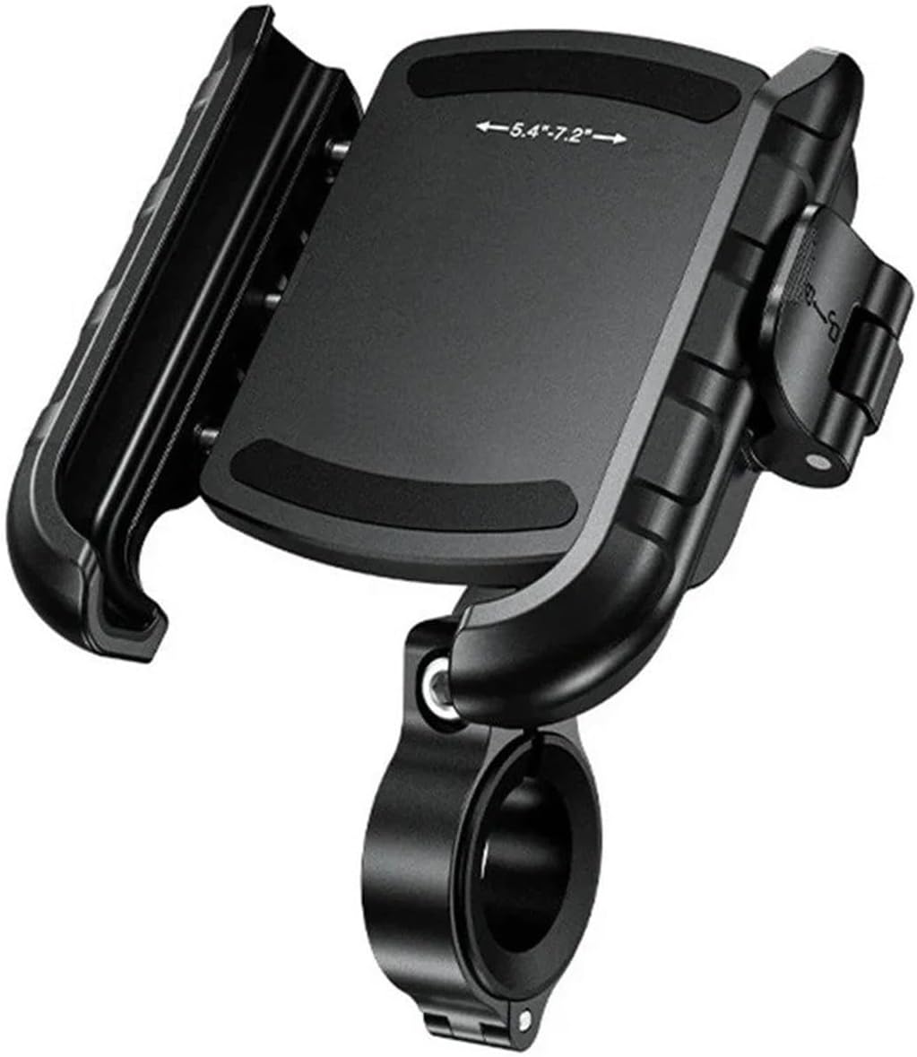 Bike Phone Mount Aluminum Motorcycle Phone Holder 1S Fast Lock for Bike Scooters ATV 5.4-7.2 Inch Bicycle Phone Holder(Handlebar)