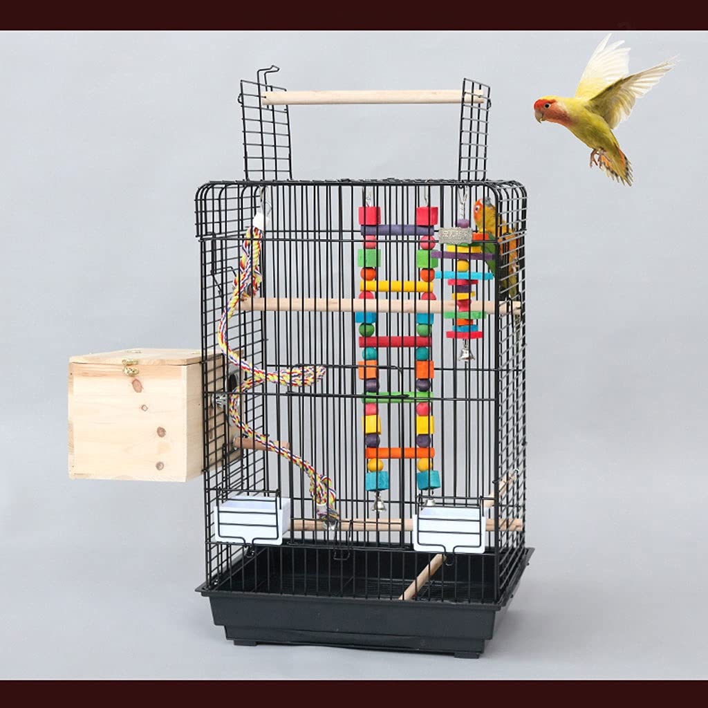 Gabbia Voliera Grande Pappagallo Cage Cage Cage Cage Top Parrot Stand Grande Giocattolo per Animali Domestici con Alimentatore Adatto per Grandi Uccelli, parrocchetti, canarini Bird Cage