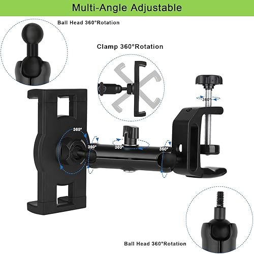 Miniatura 5 de Soporte para tablet debajo del gabinete, soporte para tableta de cocina, soporte para iPad para escritorio/mesa/tabla/silla, compatible