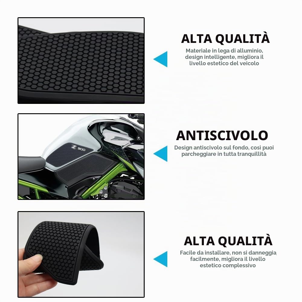 Per Z 900 SE Z900 Z900SE 2017-2023 2022 2021 Moto Protezione Serbatoio Carburante Adesivo in Gomma Decalcomanie per Impugnature per Ginocchiere Gas