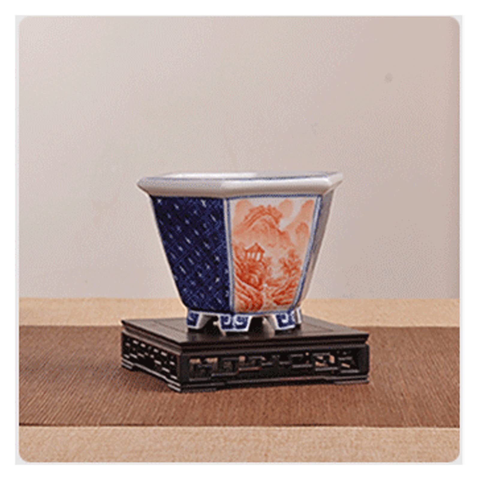 Amazon.co.jp: クラシック木製花瓶水族館木製花瓶ベースクラシック