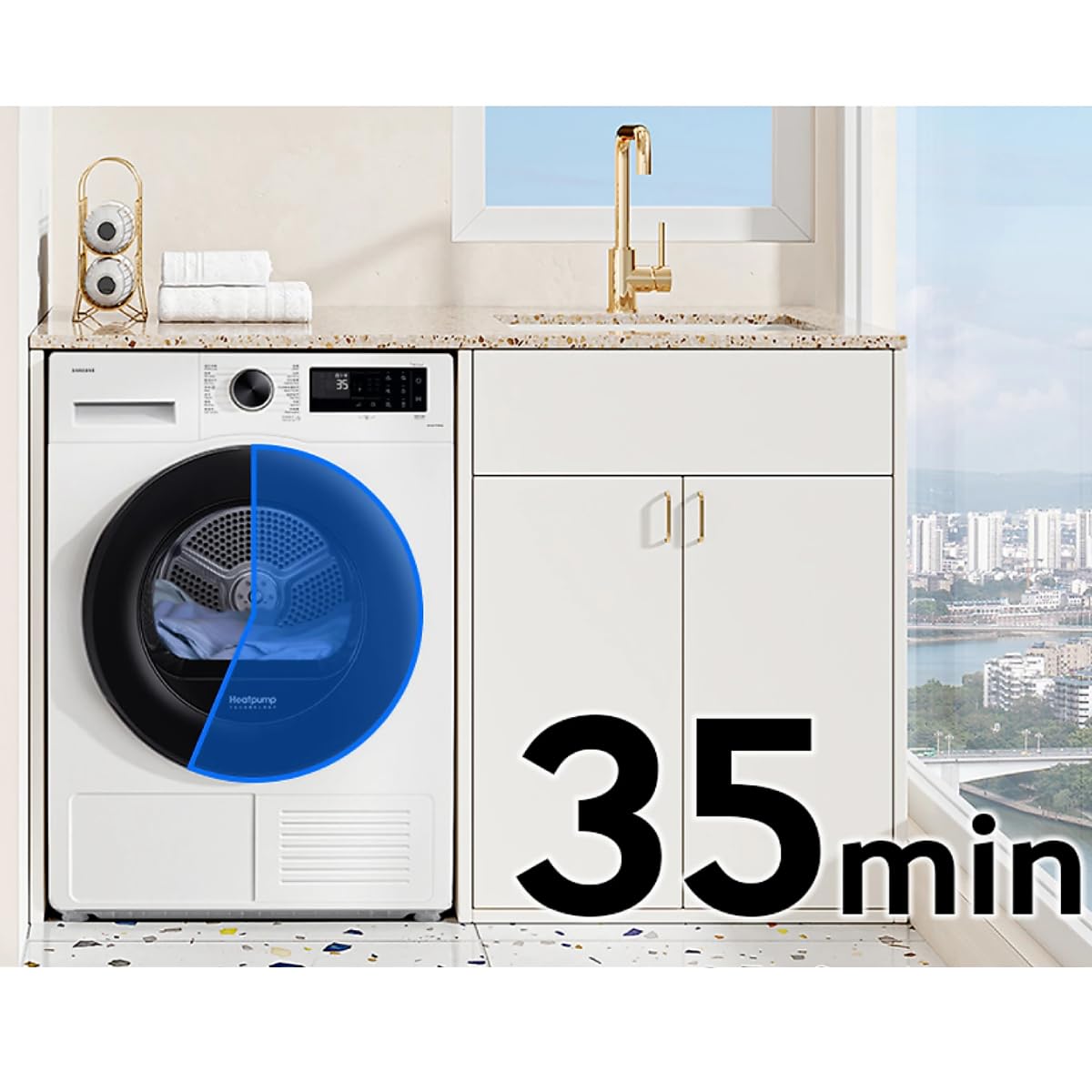 Secadora de Ropa Samsung 9 kg Blanca - DV90DG52A0AEEP