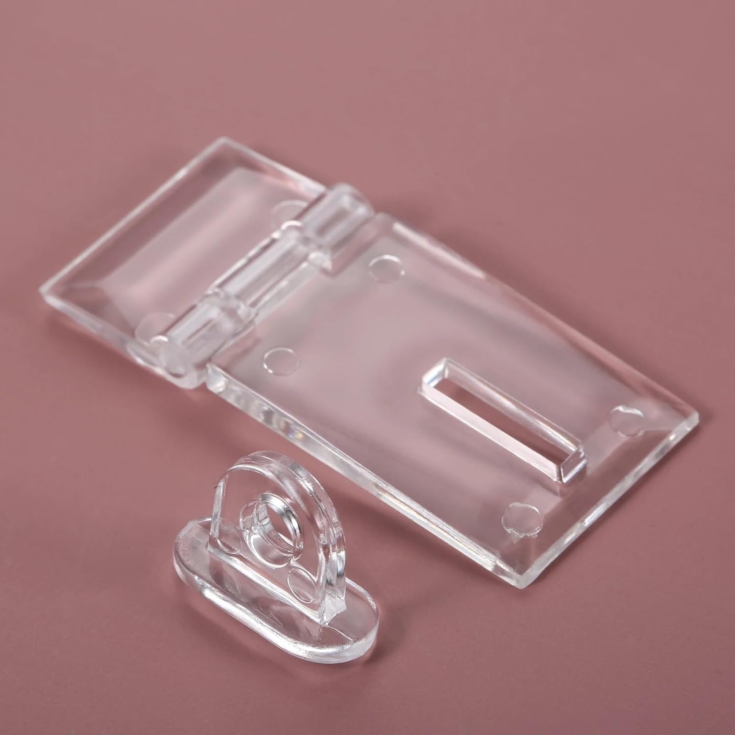 5 Set Acrylic Mini Hinge Hasp for Mini Doors Jewelry Box Plastic Hasp Buckle Box Clear Hinge Latch Hasp Lock Hinge Latch Buckles