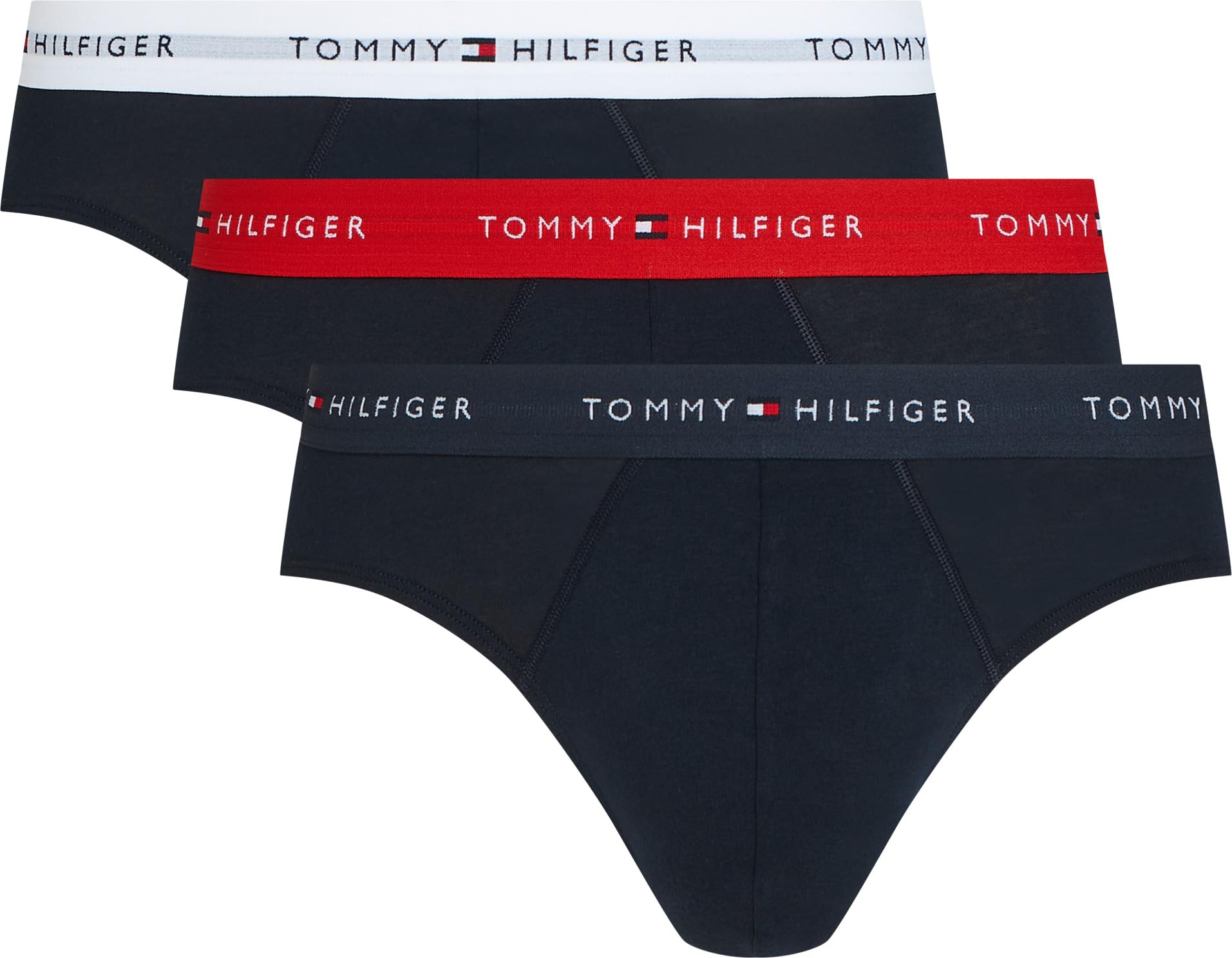 Tommy Hilfiger Majtki męskie, Czarny (Sky/Primary Red/White), M