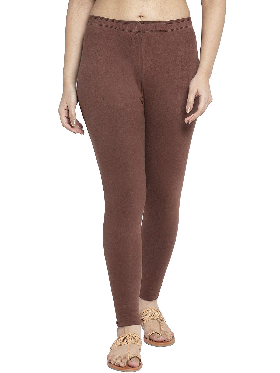 Shasmi Women's Stretch Leggings Ankle Brown 29 M