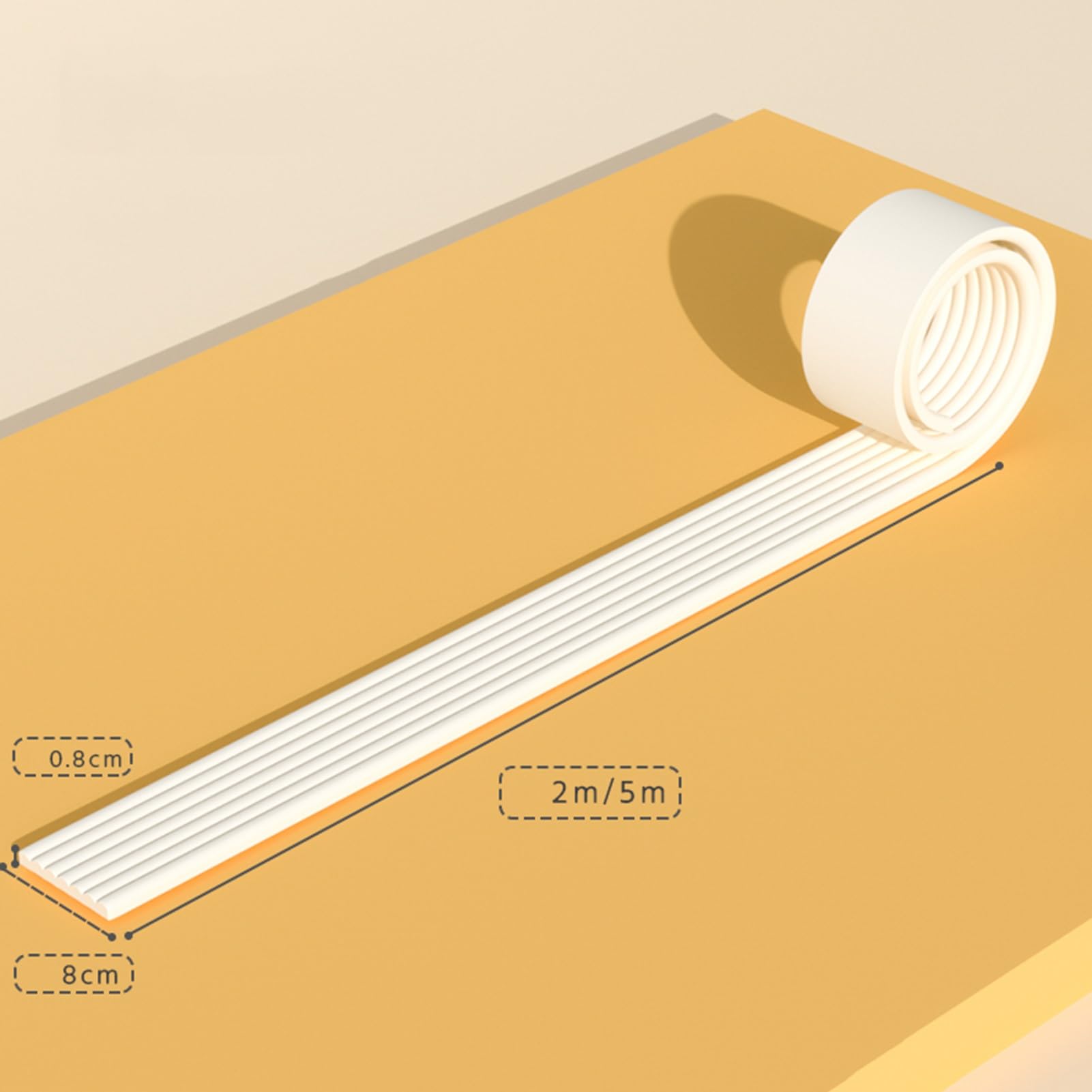 Protecteur de Bord en Mousse, Protections de sécurité pour Bords tranchants, Pare-Chocs à l'épreuve des Meubles, Coussin d'angle Souple pré-adhésif Puissant (Jaune 5 m)