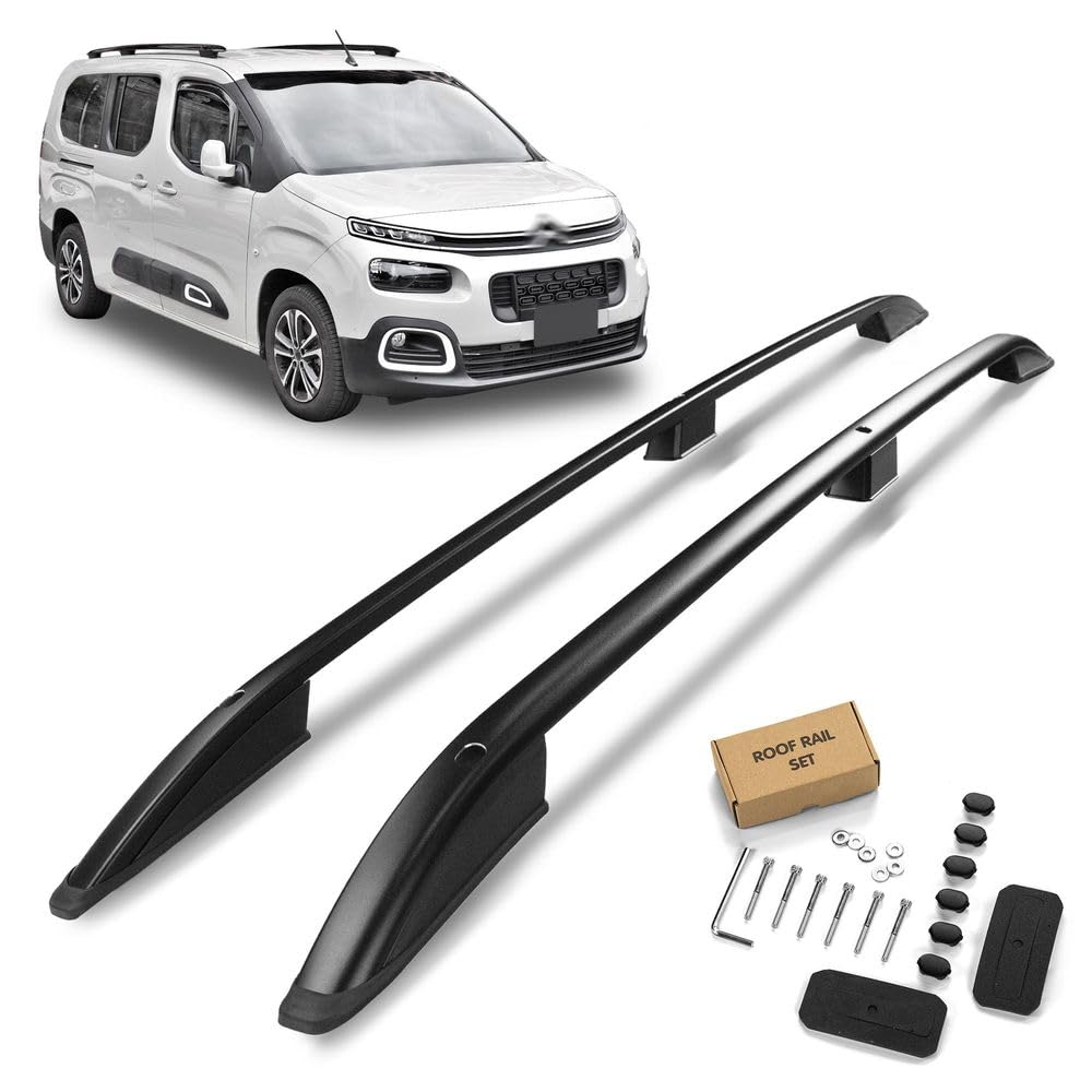 CHROMEMASTER Barre Da Tetto In Alluminio Per Citroen Berlingo L1 | M CORTO 2018+ - Portapacchi, Box E Portabici - Portata 75kg