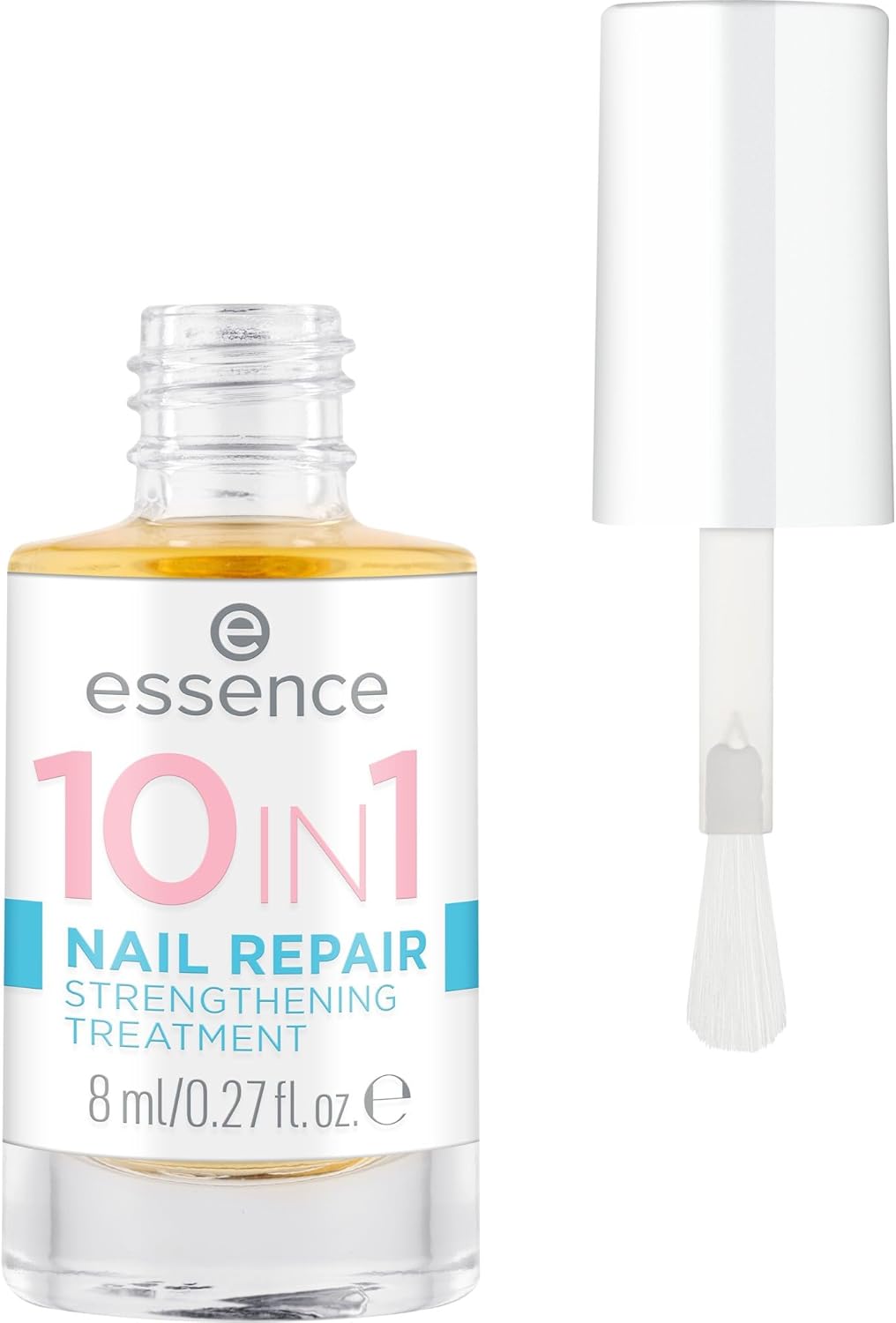 Essence Cosmetics 10IN1 NAGELHERSTEL VERSTERKENDE BEHANDELING, geeft meer volume, versterkend, verzachtend, glanzend, doorzichtig (8ml)