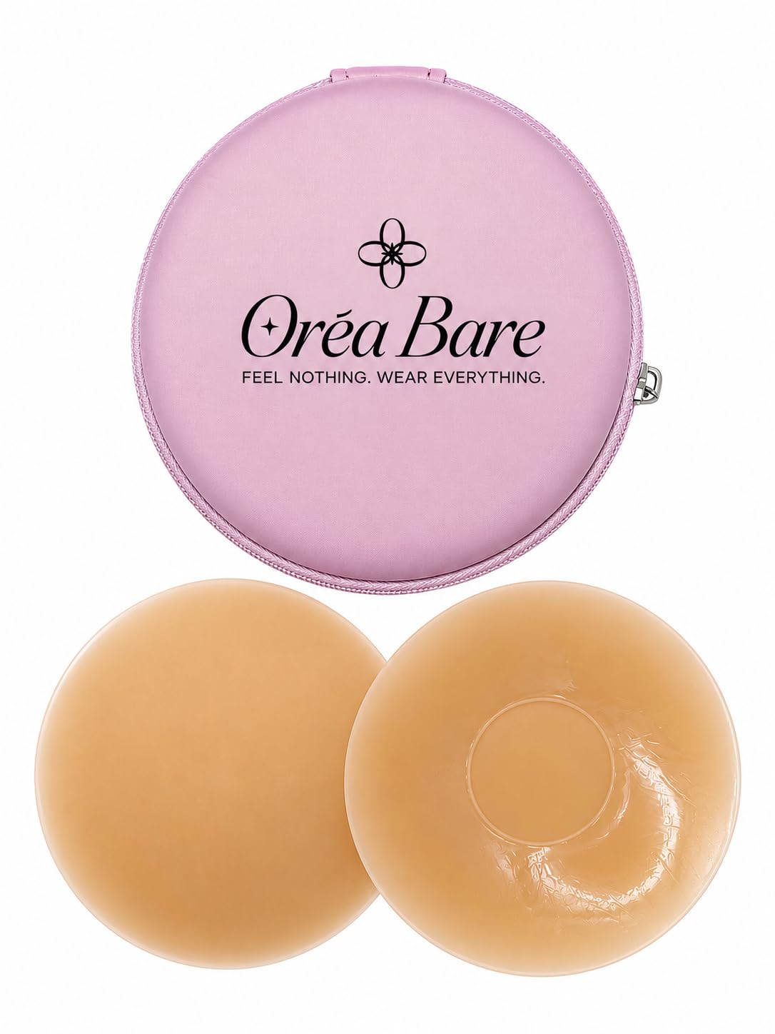 Cache-tétons en silicone pour femme avec étui de voyage
