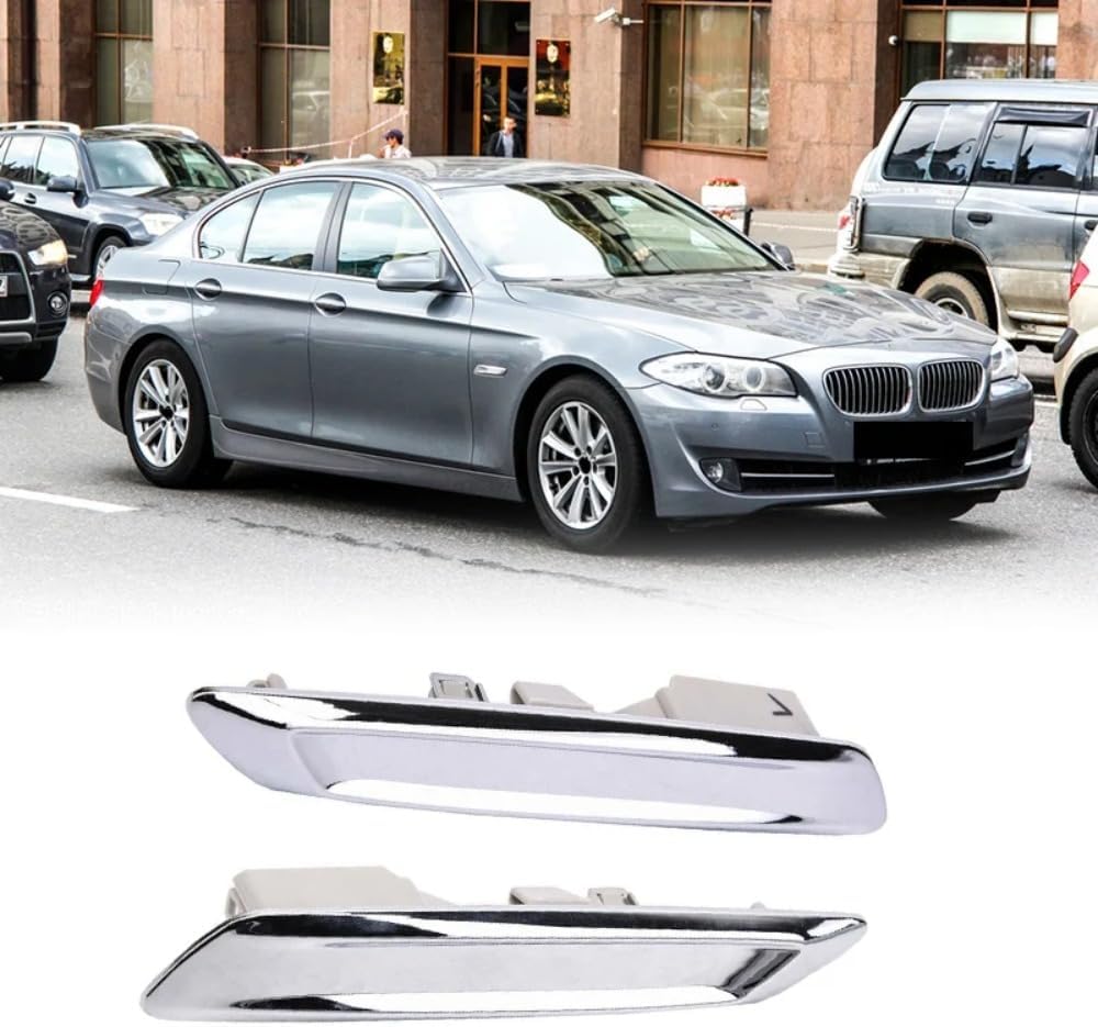 Car Front Left & Right Chrome Fender Trim Molding For-BMW F10 F11 528I 535I 51137336645 51137336646