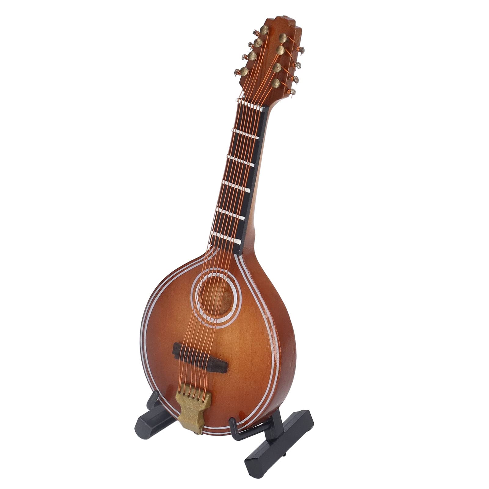 Mini strumento musicale in miniatura in legno 8 corde Collezione di modelli di mandolino per ornamenti regalo Decorazione desktop per la casa