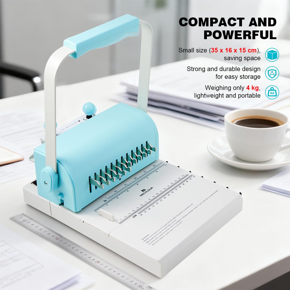 Amazon.co.jp: MECOLOUR 製本機、穴ピッチ2:1、バインディングキット
