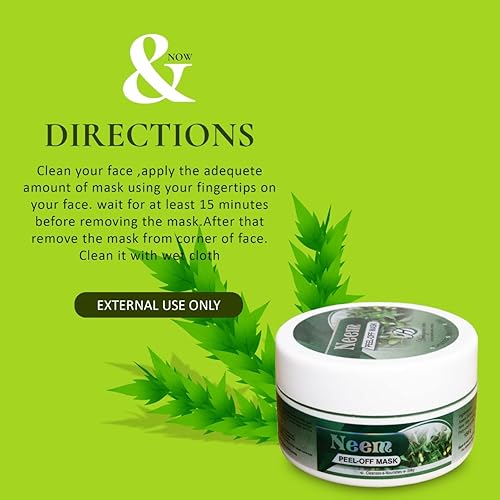 Miniatura 5 de HERBOGANIC Neem Peel Off Mask  Cuidado de la piel  Mascarilla despegable  Limpia y nutre la piel  Mascarilla hidratante que protege la piel  Calidad