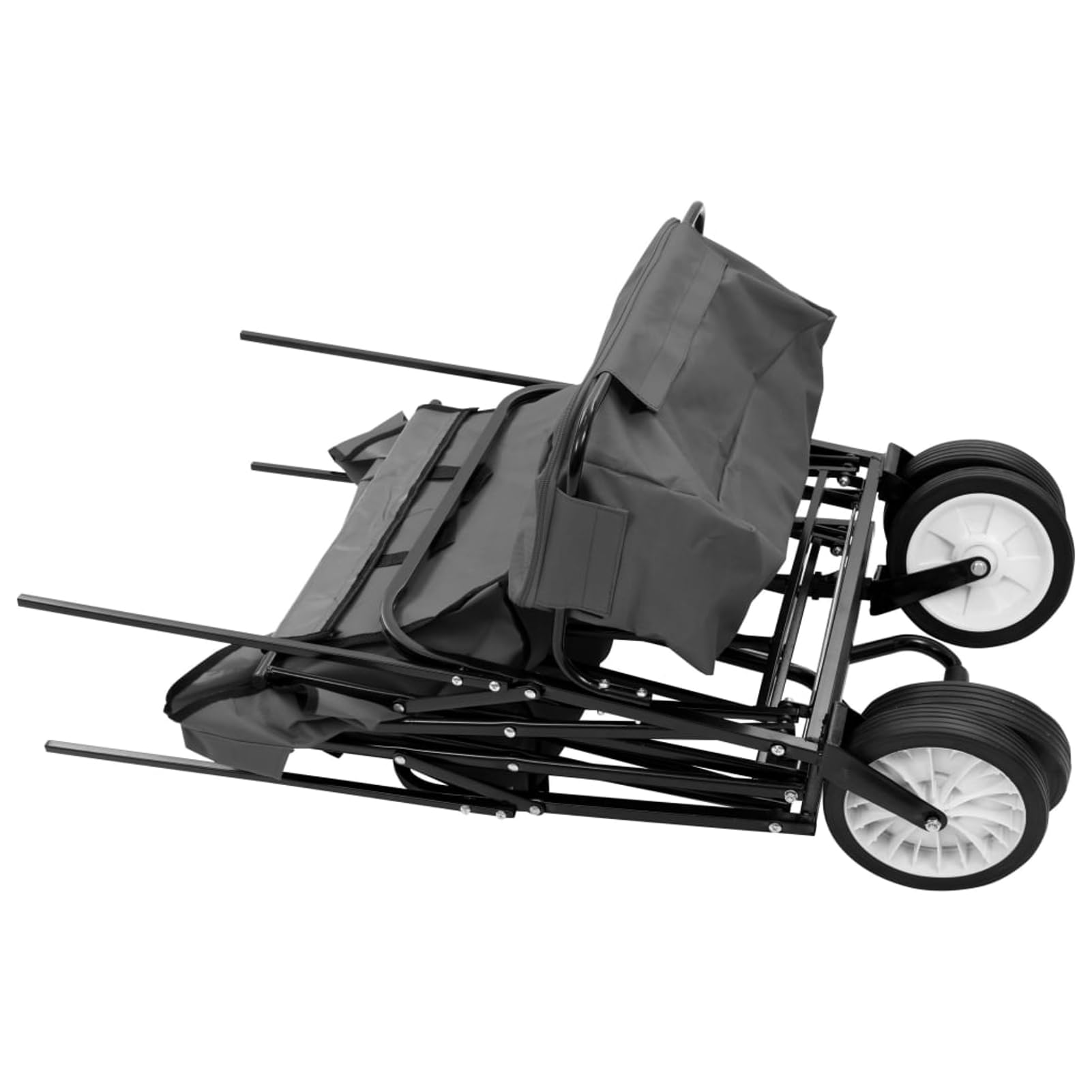 Rantry Klappbarer Handwagen mit Sonnendach Stahl Grau Wagen Model145512
