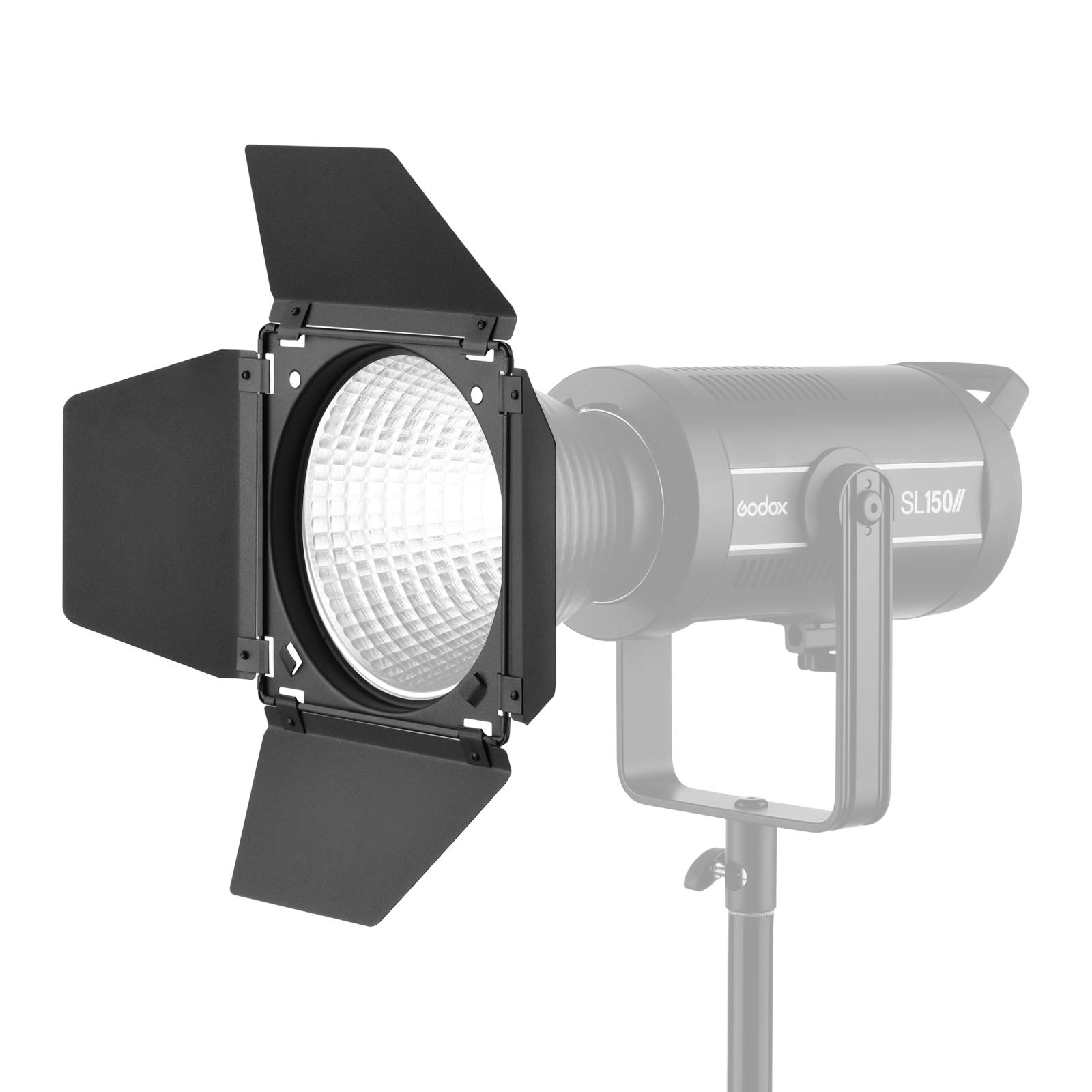 Godox BD-04 Barn Door Barndoor Kit avec grille en nid d'abeille 4 filtres en gel de couleur pour réflecteur standard de 7 pouces de rechange pour GODOX SL60W SL150II SK400II Studio Light Portrait