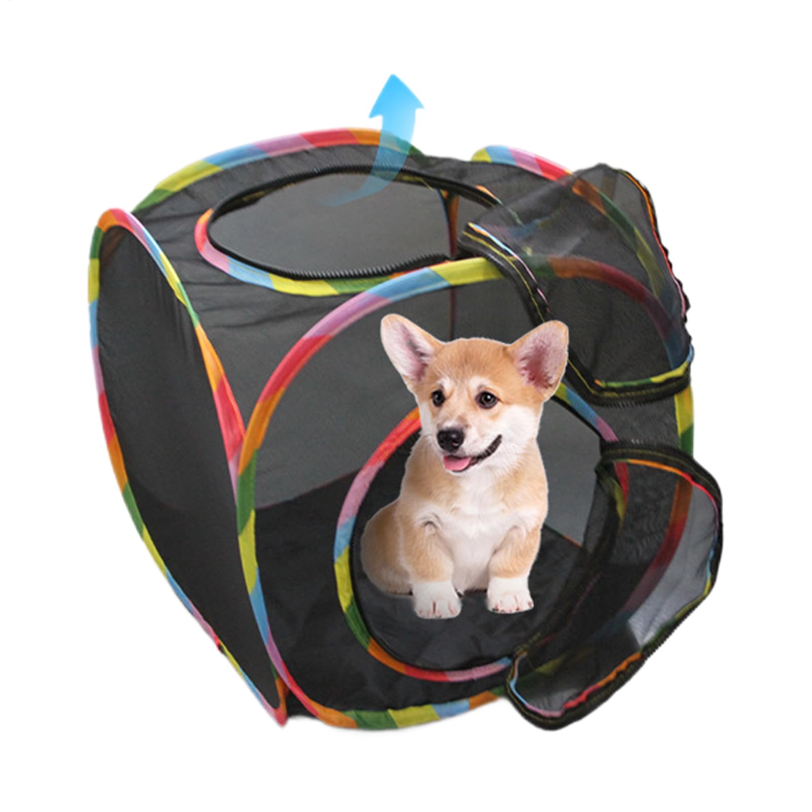 Cube de Jeu pour Chat, Tente Cube pour Tunnel – Parc pour Animaux – Maison ventilée pour Balcon, terrasse, Appartement