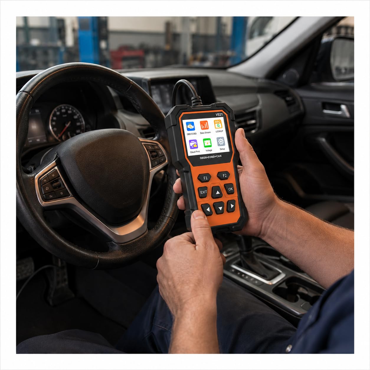 Qoyydsdbl V521 Classic Enhanced OBD2 Scanner for Acura RDX 2008-2026, Professional Vehicle Engine Diagnostic Scanner Tool Full OBDII Functions Car Code Reader