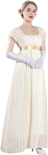 Miniatura 2 de CR ROLECOS Vestidos de regencia para mujer, mangas abombadas, cintura imperio, vestido de regencia victoriano, vestido de fiesta de té
