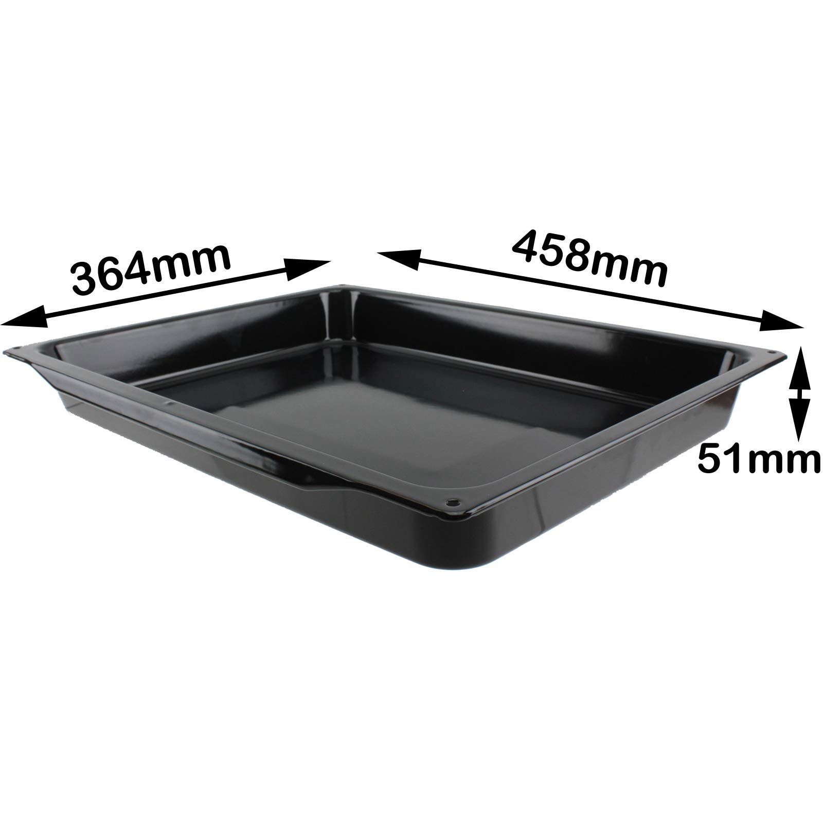 SPARES2GO Universal-Ofen-Herd-Grill-Pfanne mit verstellbarem und ausziehbarem Regal, Backblech, Bräter Large Roasting Tray