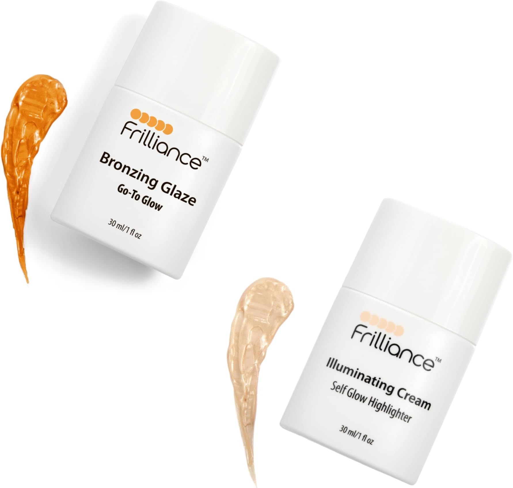 FrillianceCheek Duo, Bronzing Glaze Drops, Illuminating Highlighter Tint, Cruelty Free Hypoallergenic for Teens of All Skin Types