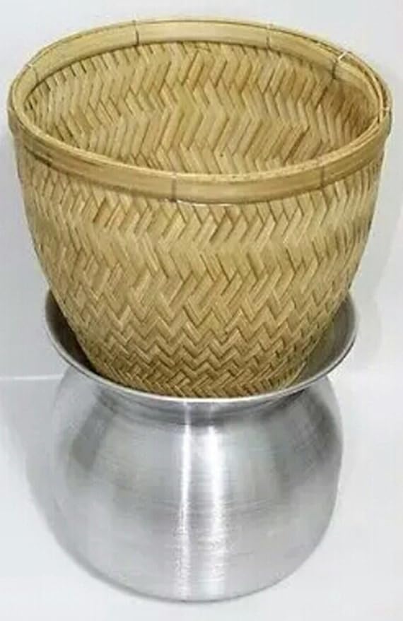 Thai Sticky Rice Steamer Handcraft Cook Thai Food Manu
