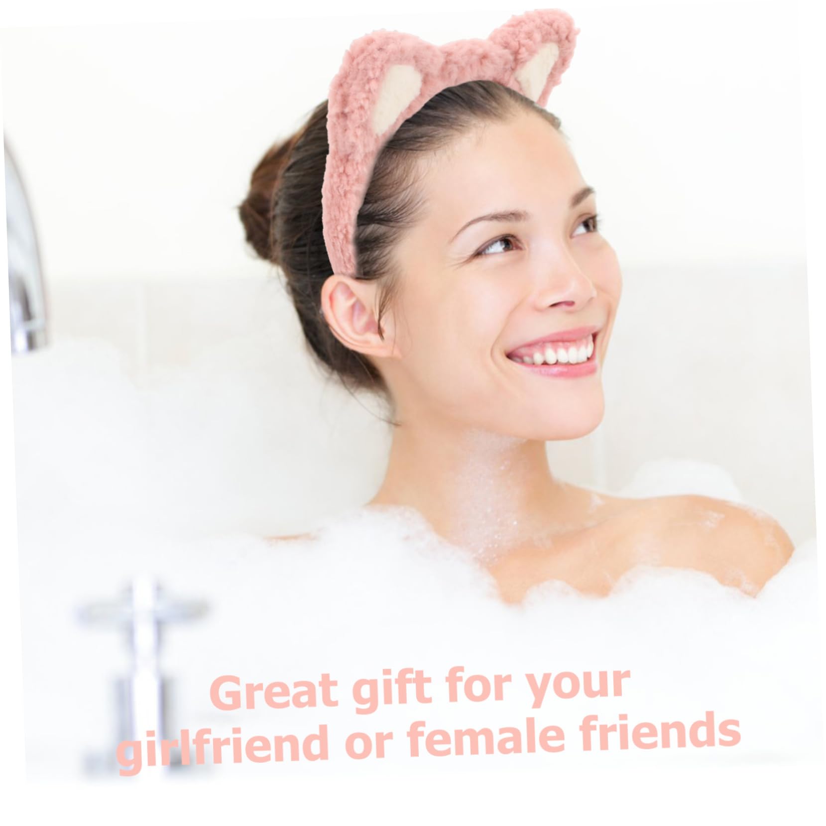 Healeved 12piezas Diademas De Maquillaje Orejas De Gato Para Cuidado Facial Bandas De Lavado De Cara Para Mujeres Diseño y Elástico Oscuro