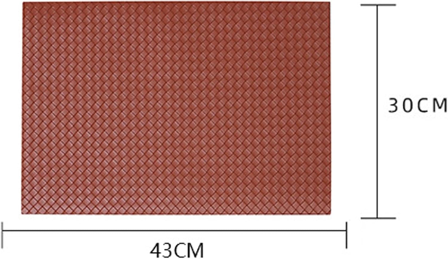 Faux Leather Woven Placemats Set of 4/6, Waterproof Heat Resistant Anti Slip Dining Table Place Mats for Indoor Outdoor Use(Brown,Set of 4)