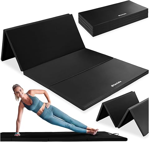 tectake 800850 Colchoneta de gimnasia, Colchoneta plegable, Esterilla para fitness portátil, Colchón para pilates