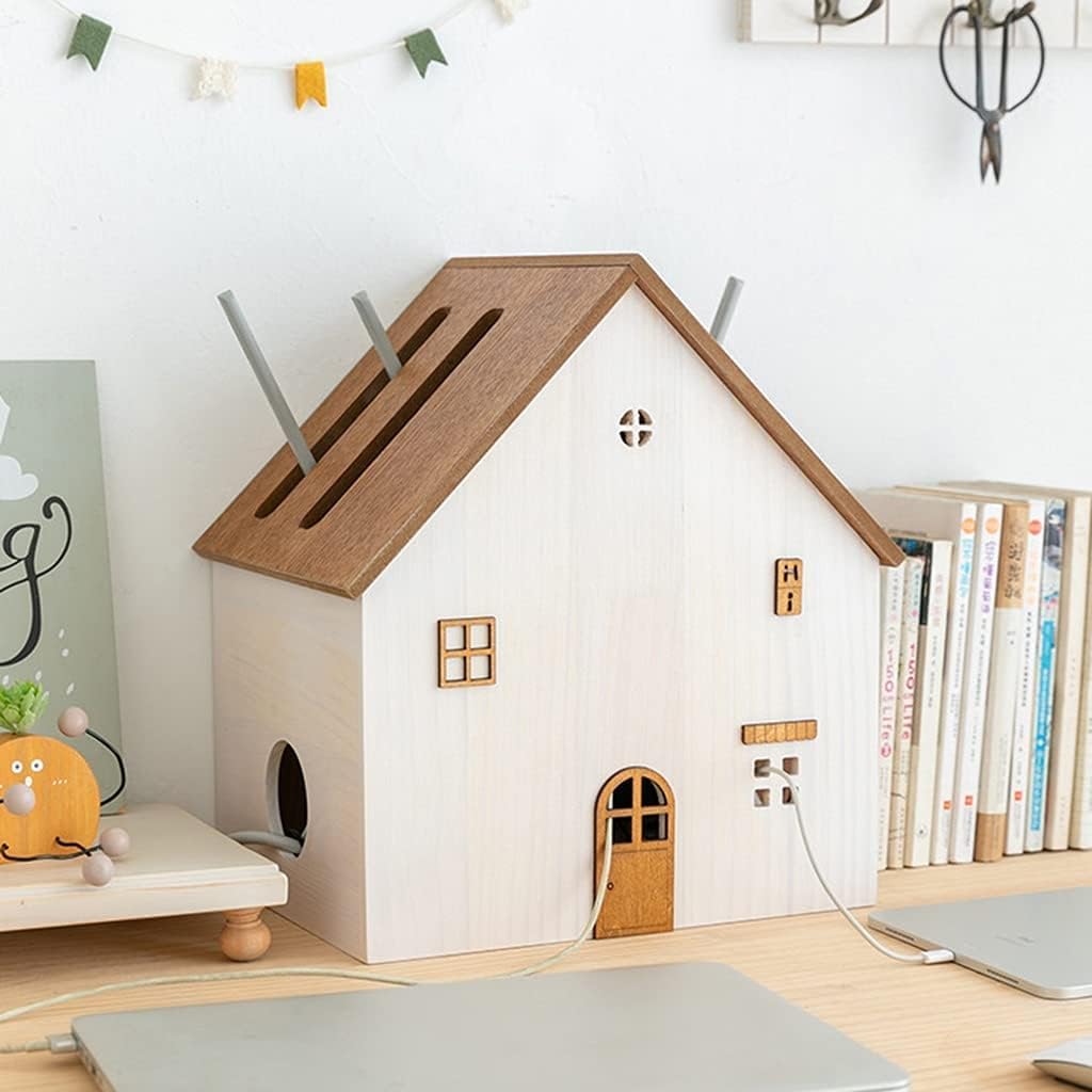 Wireless Router Storage Box Router Fences Wall Racks Home WiFi Router Storage Box Network Set Top Box Creative Home Finishing Desktop Storage Box Wireless WiFi Router Shelf