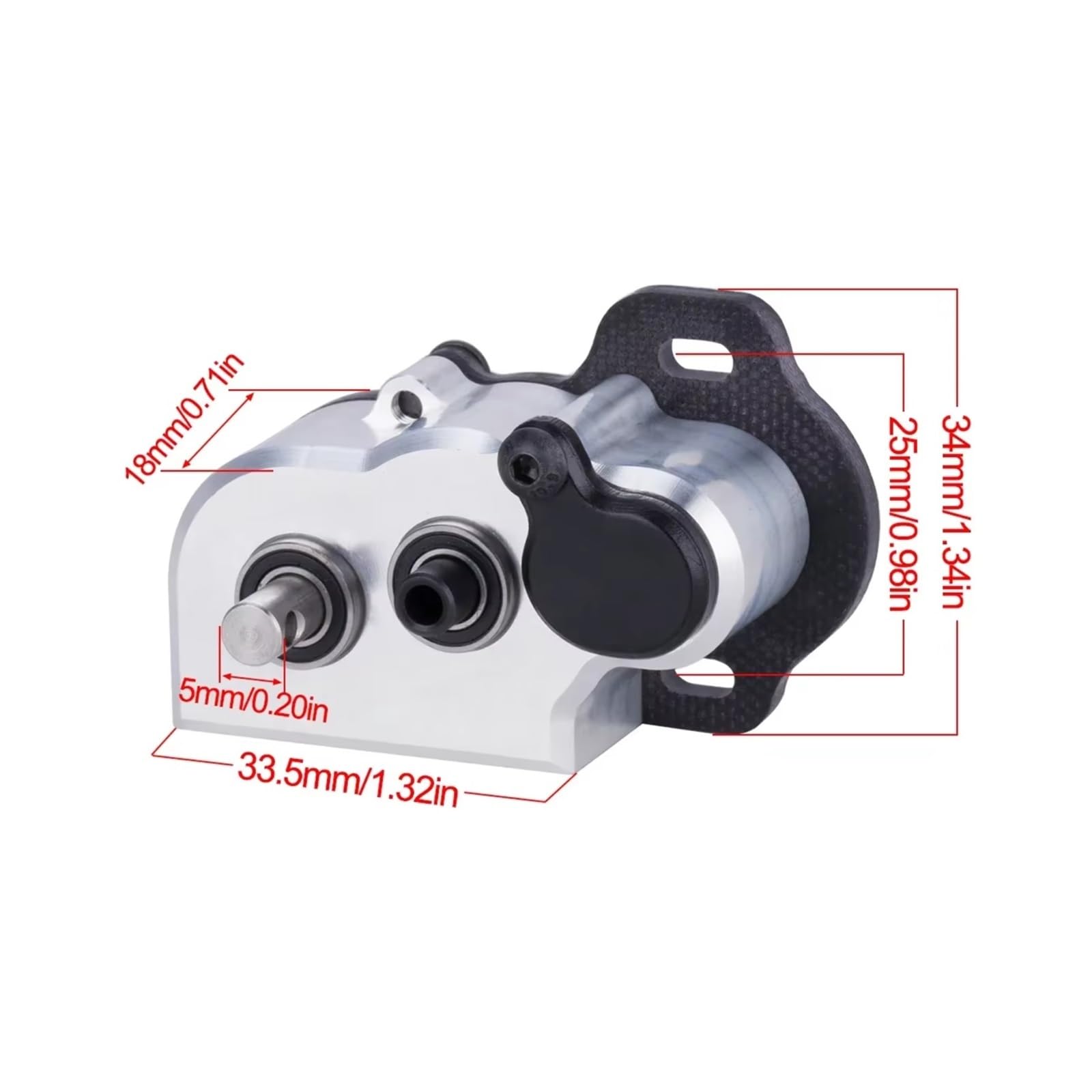 RC Car Accessories for LCG for Capra for SCX10 III AR45 1/10 48Pitch Ultralight Portal Transmission Tiny Gearbox with Slipper Pad RC Car Parts Replacement