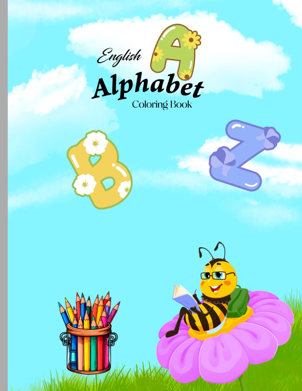 English Alphabet Coloring Book: Alphabet Coloring Book