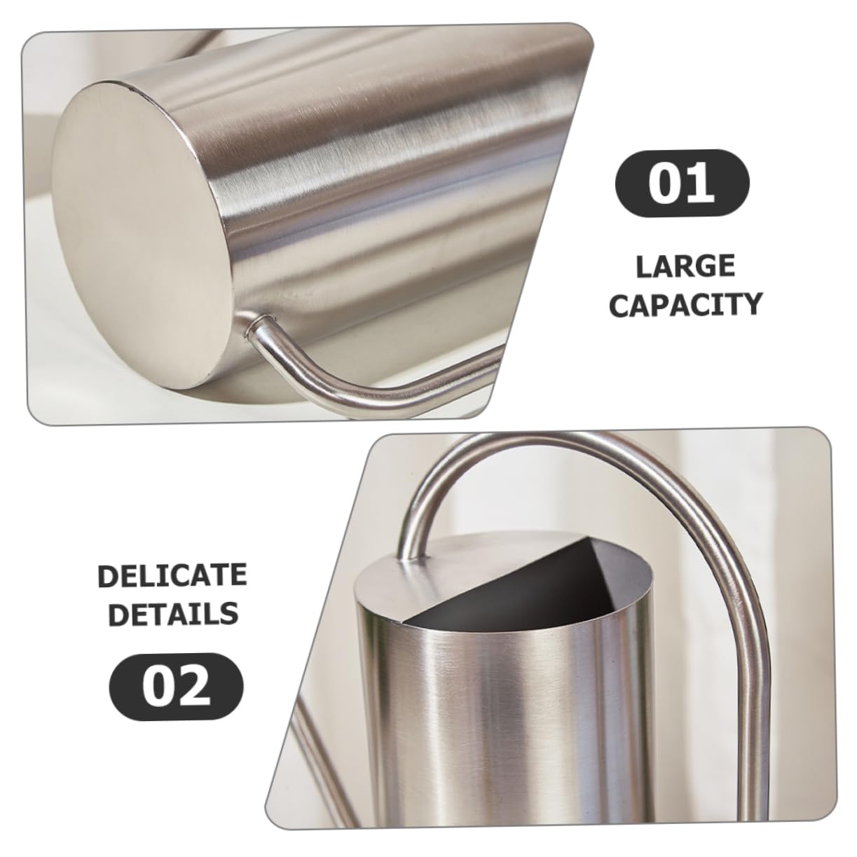 ifundom Annaffiatoio in Acciaio Inox Annaffiatoio Vintage Per Piante Da Interno Brocca Con Beccuccio Lungo Vaso Per Innaffiare in Metallo