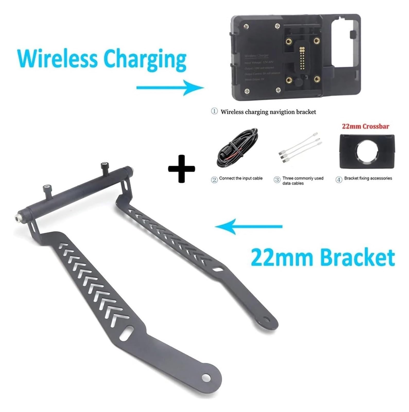 Per CYCLONE RT3 RT 3 Supporto Di Espansione Traversa Multifunzione Supporto Per Telefono Per Moto Staffa Di Navigazione USB Ricarica Wireless Navigazione GPS Staffa Bordo