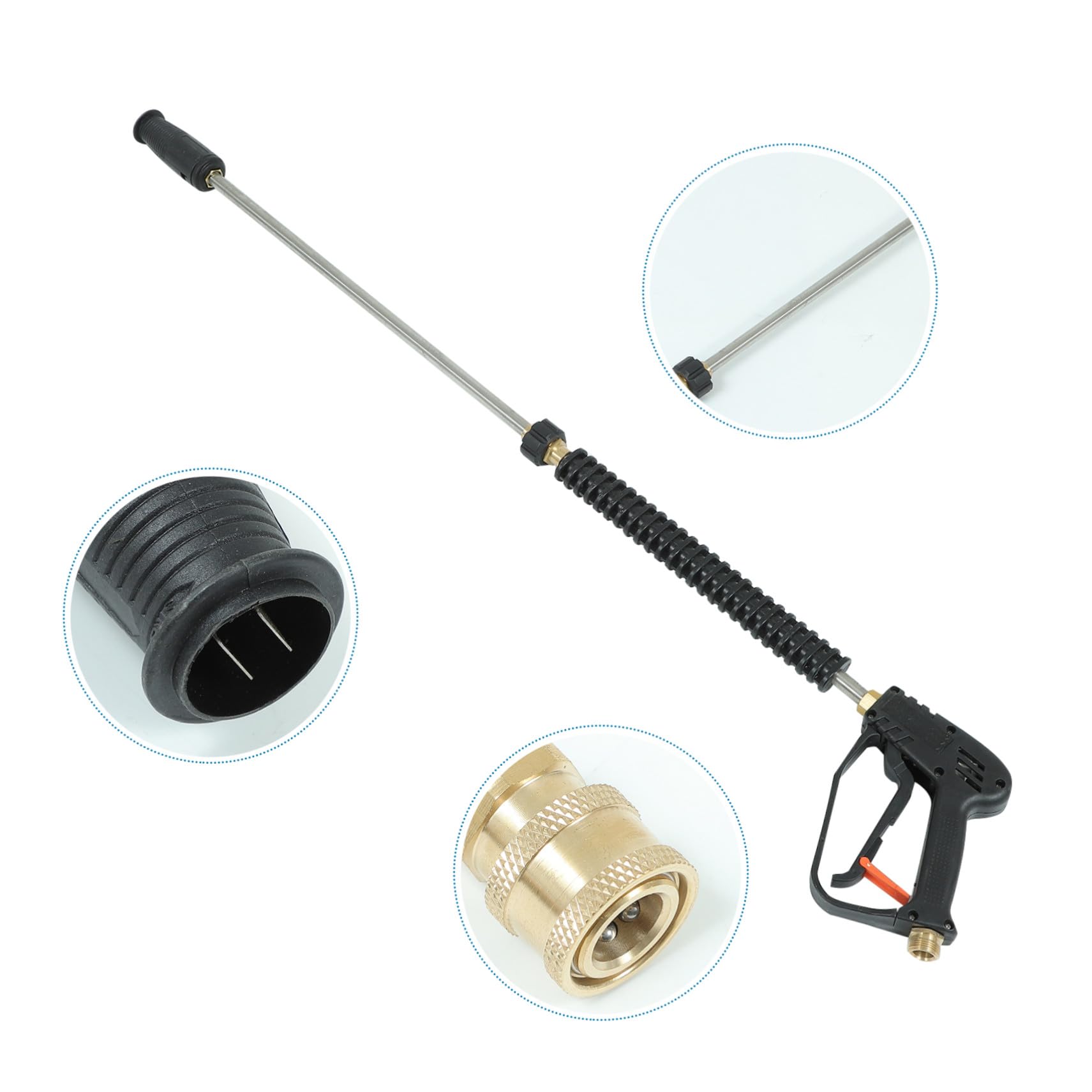 SOIMISS Boquillas Ajustables para Lavadora Presión Accesorios Profesionales para Limpieza de Coches Mango Ergonómico Resistente y Compatible Mayoría de Hidrolimpiadoras de