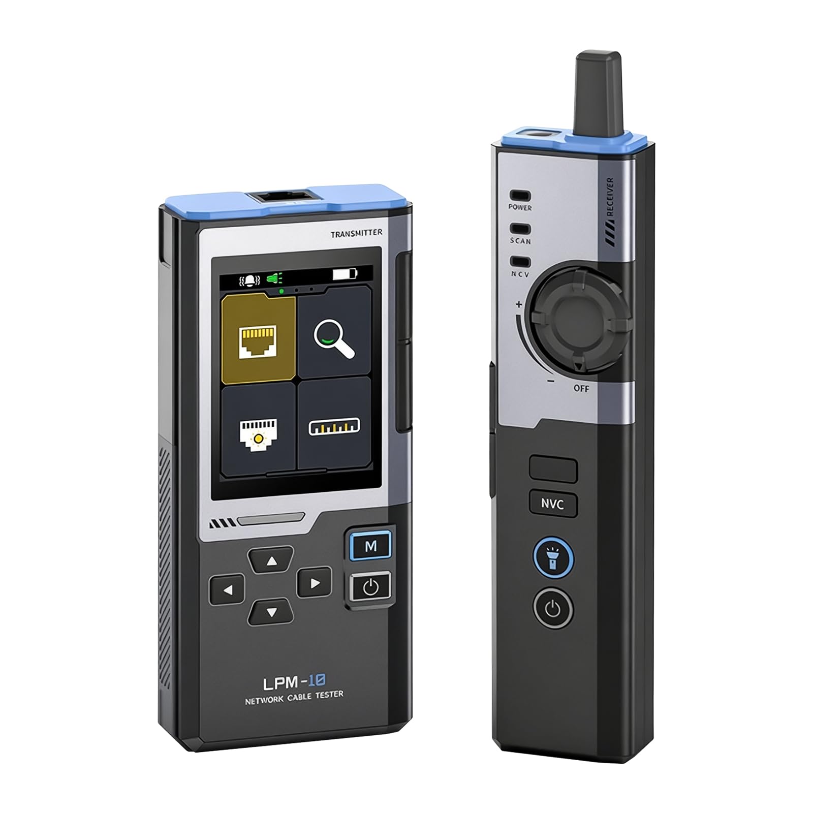 LPM-10A Unterirdischer Kabelsucher, Netzwerktester Draht und Leitungsfinder mit Unterbrechungserkennung, 2,4-Zoll TFT Display und Störunterdrückung