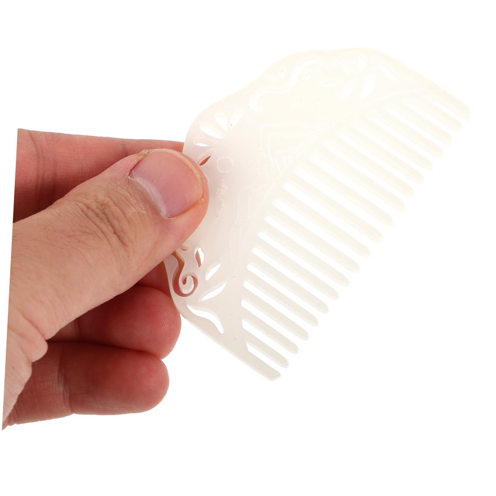 Ipetboom Ancient Style Comb Decorative Women Hairpin Women Headpiece Side Hair Combs Female Headdress Resin White