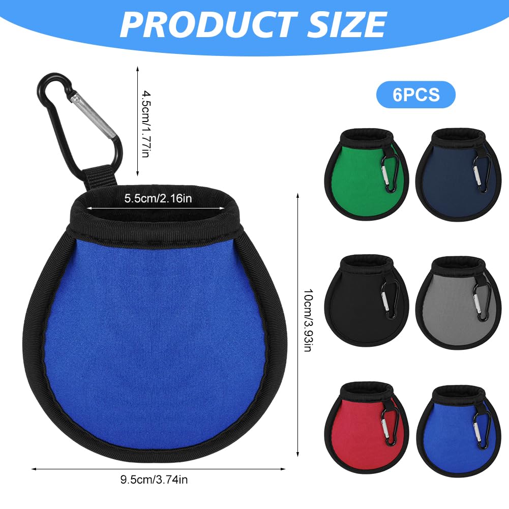 Pochettes de Nettoyage de Balles de Golf, Imperméable à l'eau Sac de Golf avec Double Couche, Mini Sac de Nettoyage Portables pour Balles de Golf avec Mousqueton, Accessoires de Golf