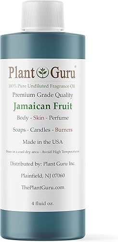 Aceite aromático de fruta jamaicana de 4 onzas líquidas Aceite perfumado para hacer jabón velas bombas de baño mantequillas corporales Utilizado en