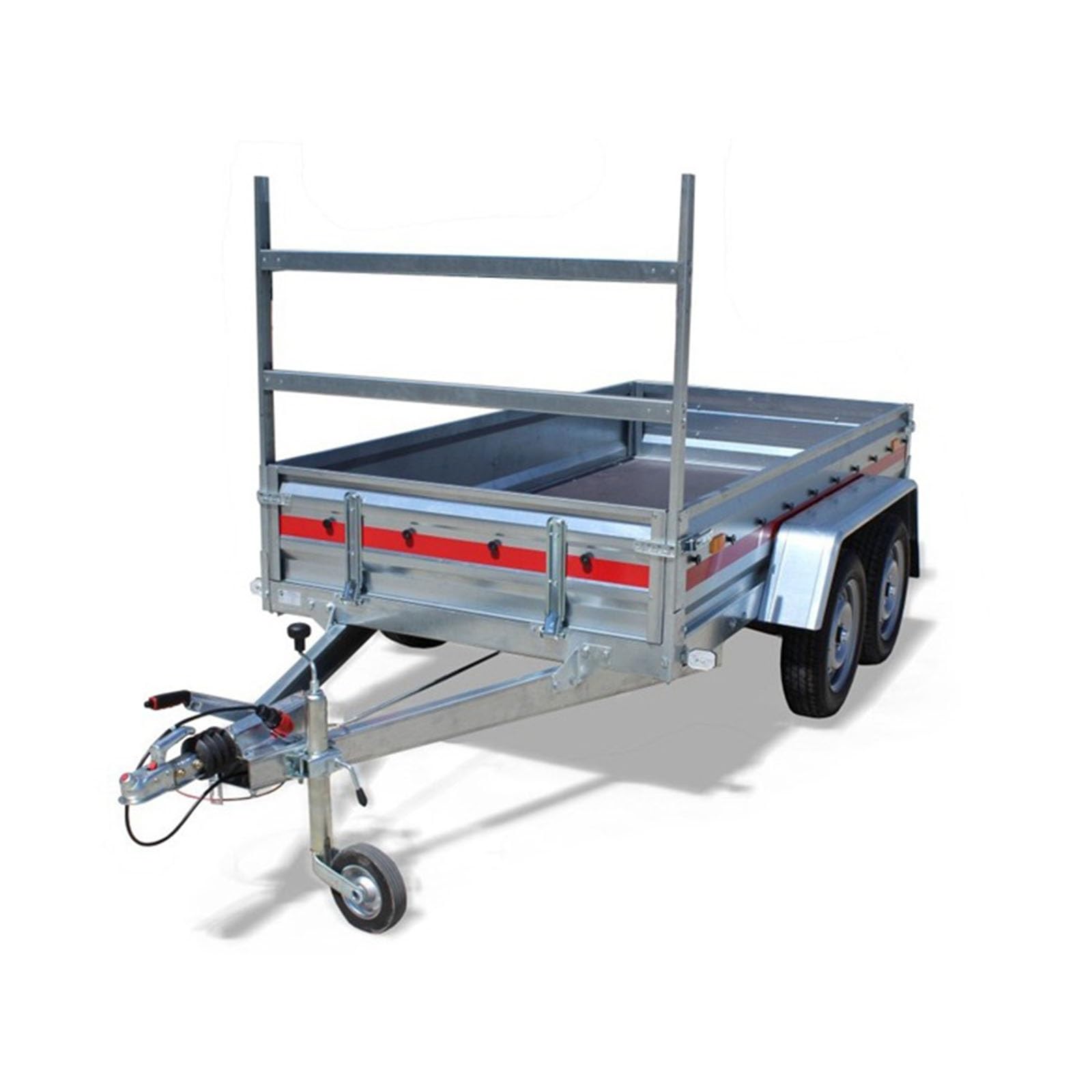 Wytrzymały Podnośnik Przyczepy Z Obrotowym Mechanizmem Podnoszenia, Podnośnik Przyczepy Z Kołem 20 Cm, Koło Podporowe O Udźwigu 150 Kg, Skok Pionowy 25 Cm, Do
