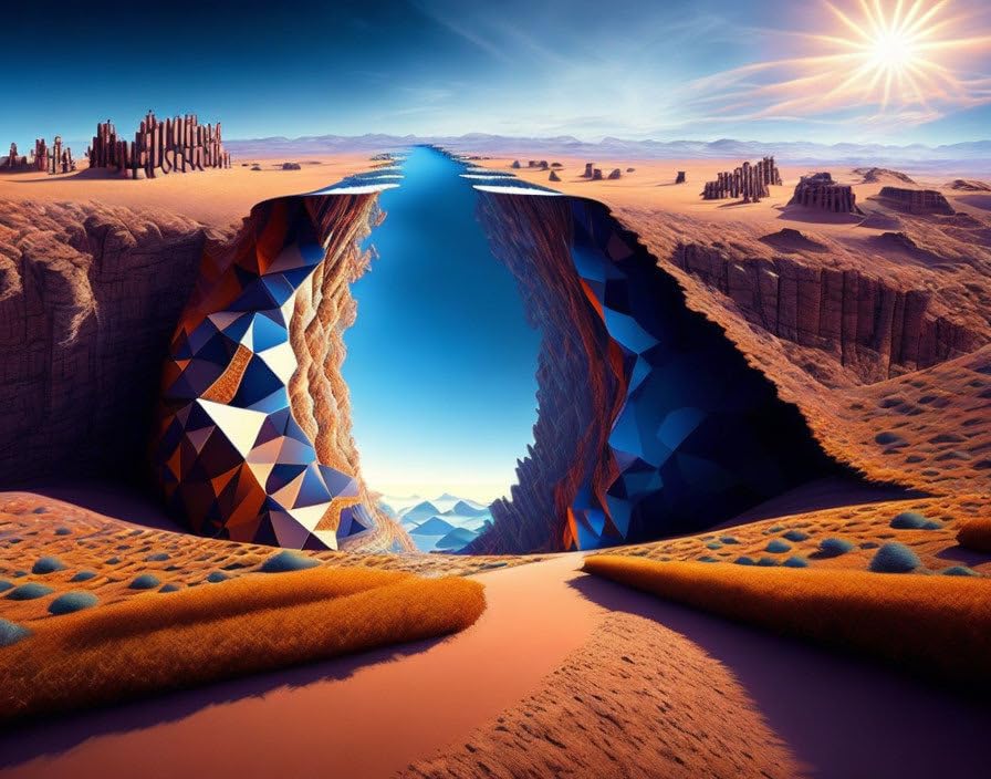 Art mural illusion d'optique haut de gamme, peinture sur toile paysage moderne