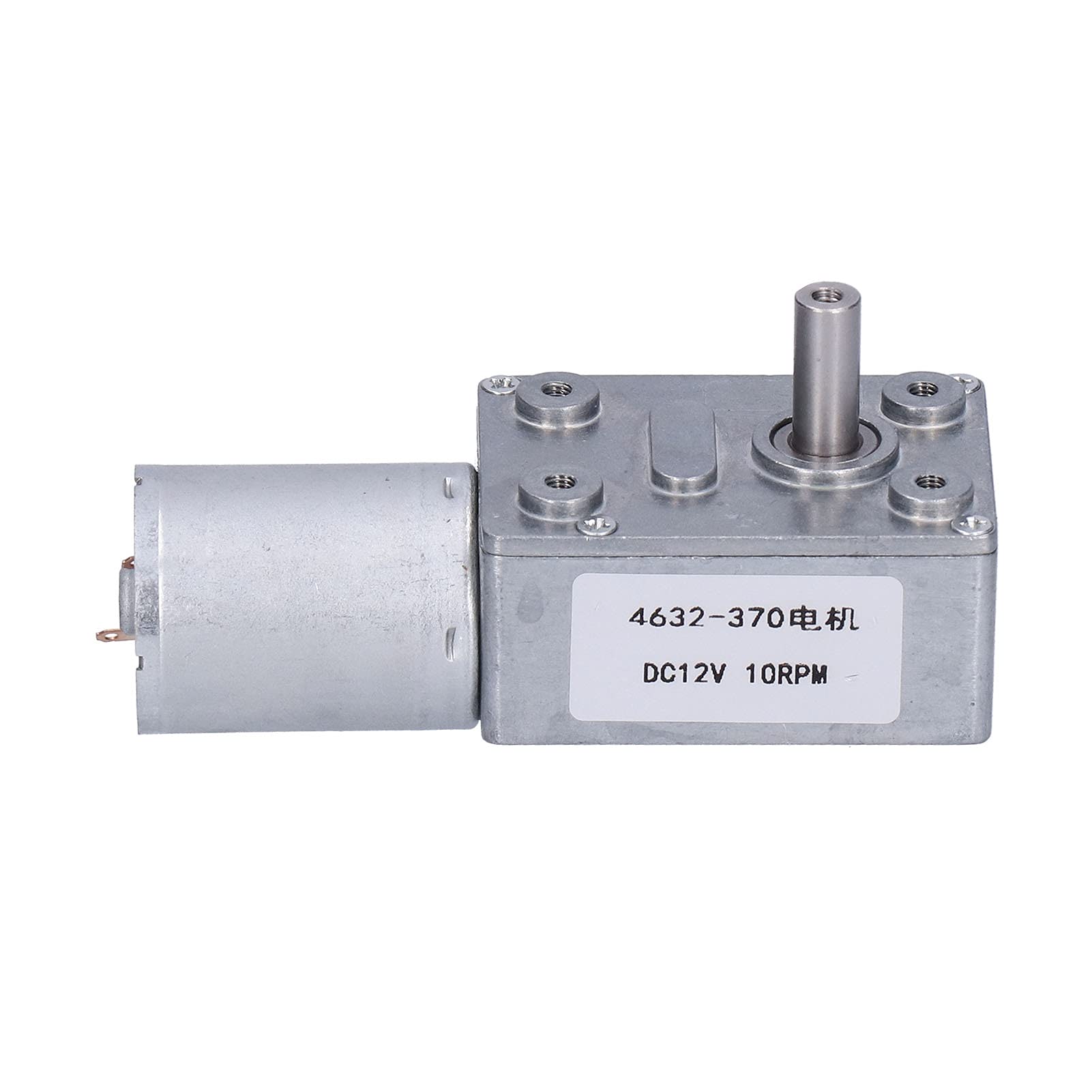 DC 12V 10RPM motor de engranaje sin fin de velocidad de torsión de alta velocidad reduce la turbina motor de caja de cambios eléctrico para DIY 4632‑370