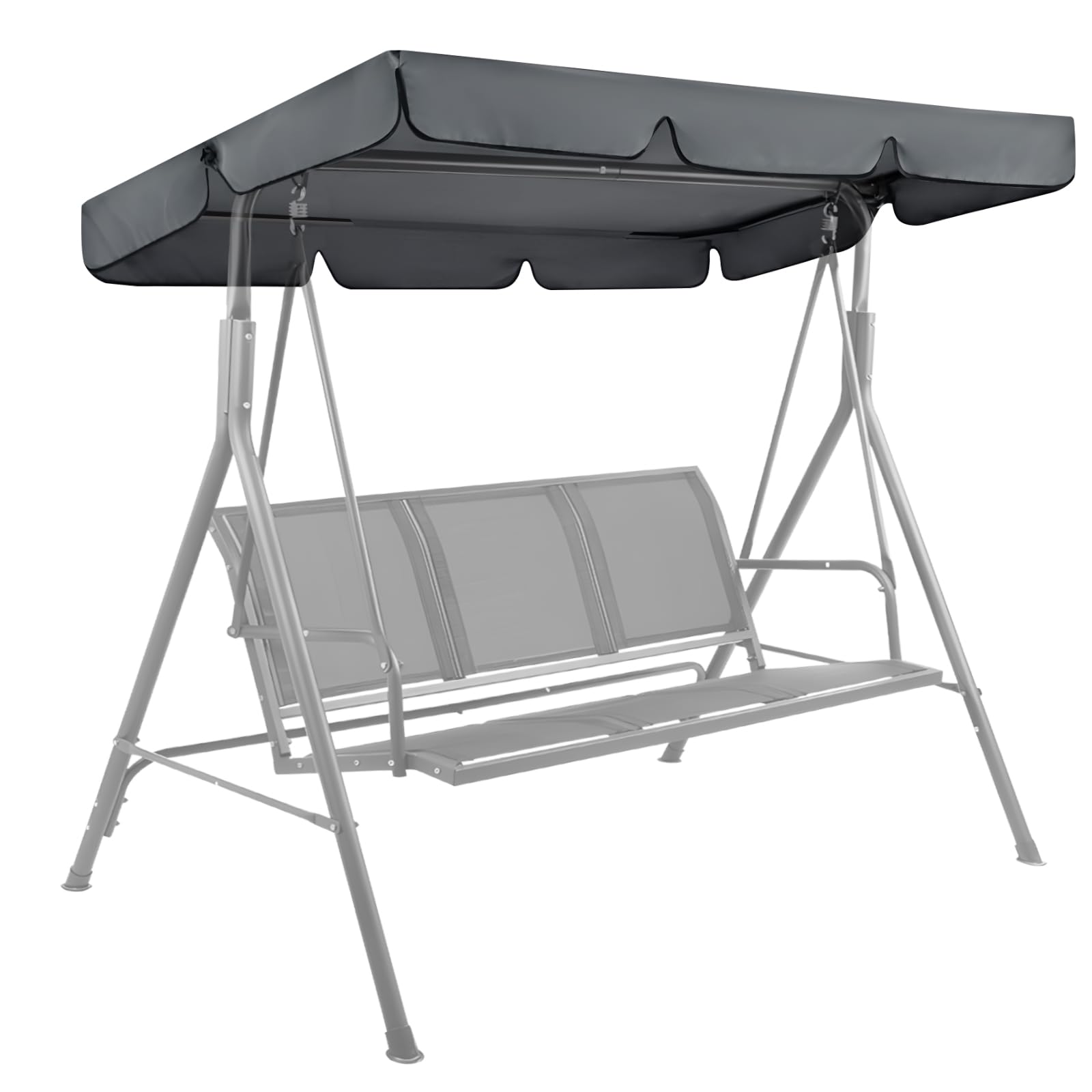 Toit de Rechange pour Balancelle de Jardin, Toile de Balancelle de Jardin 3 Places, Imperméable Protection UV Housse de Rechange Toit de Balançoire (210x145cm)