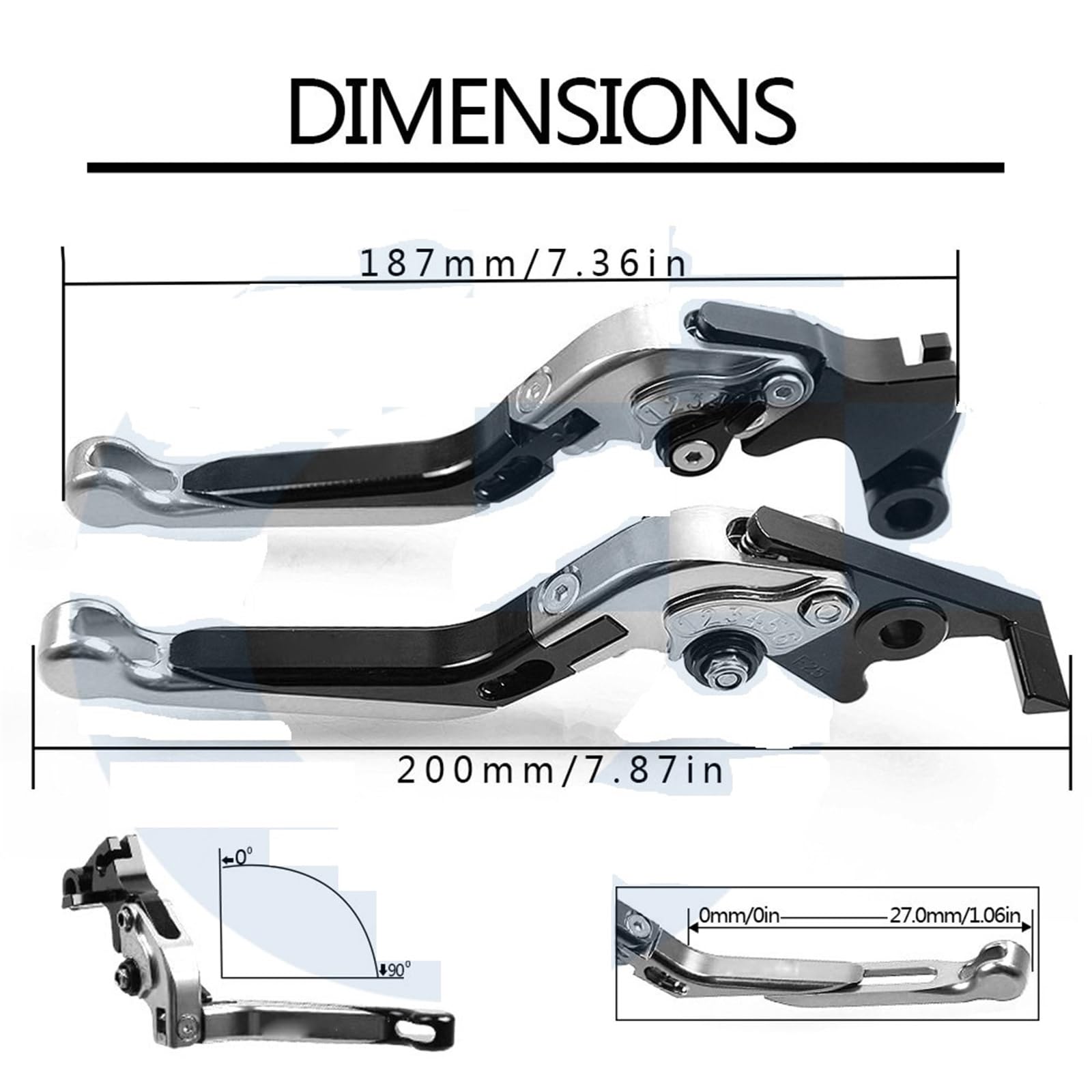 INLIMA Leve per Freno e Frizione per B&MW F850GS F750GS F 750 850 GS F750 GS 2018-2023 Moto CNC Regolabile Pieghevole Allungabile Maniglia Bar Leve Freno Frizione (Color : 2)