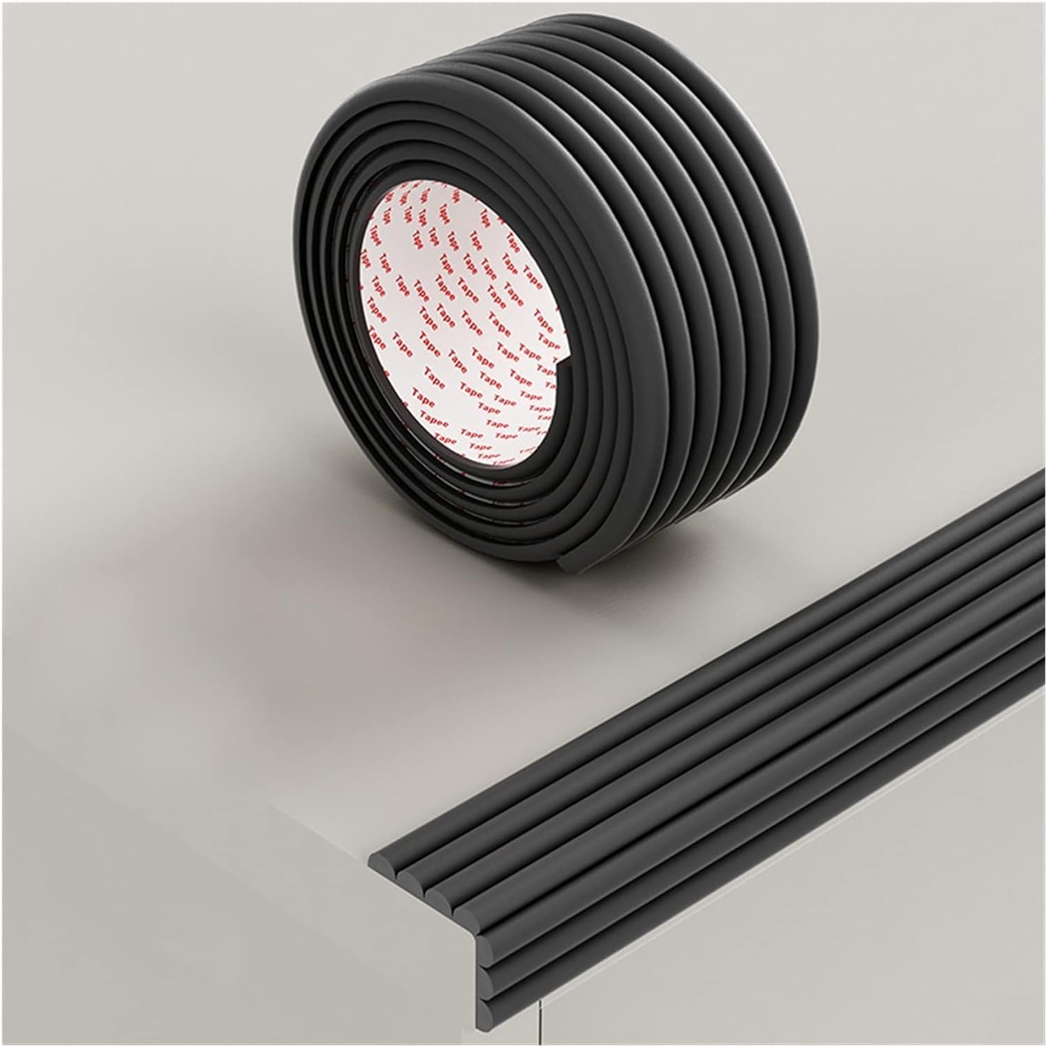 CEPLO Table Edge Safety Strip, Extra Soft Foam Protector for Baby & Kids, Furniture,Table,DeskTable Protection Strip Corner Guards for Furniture,Table Corner Protector 2 Meter (Black)