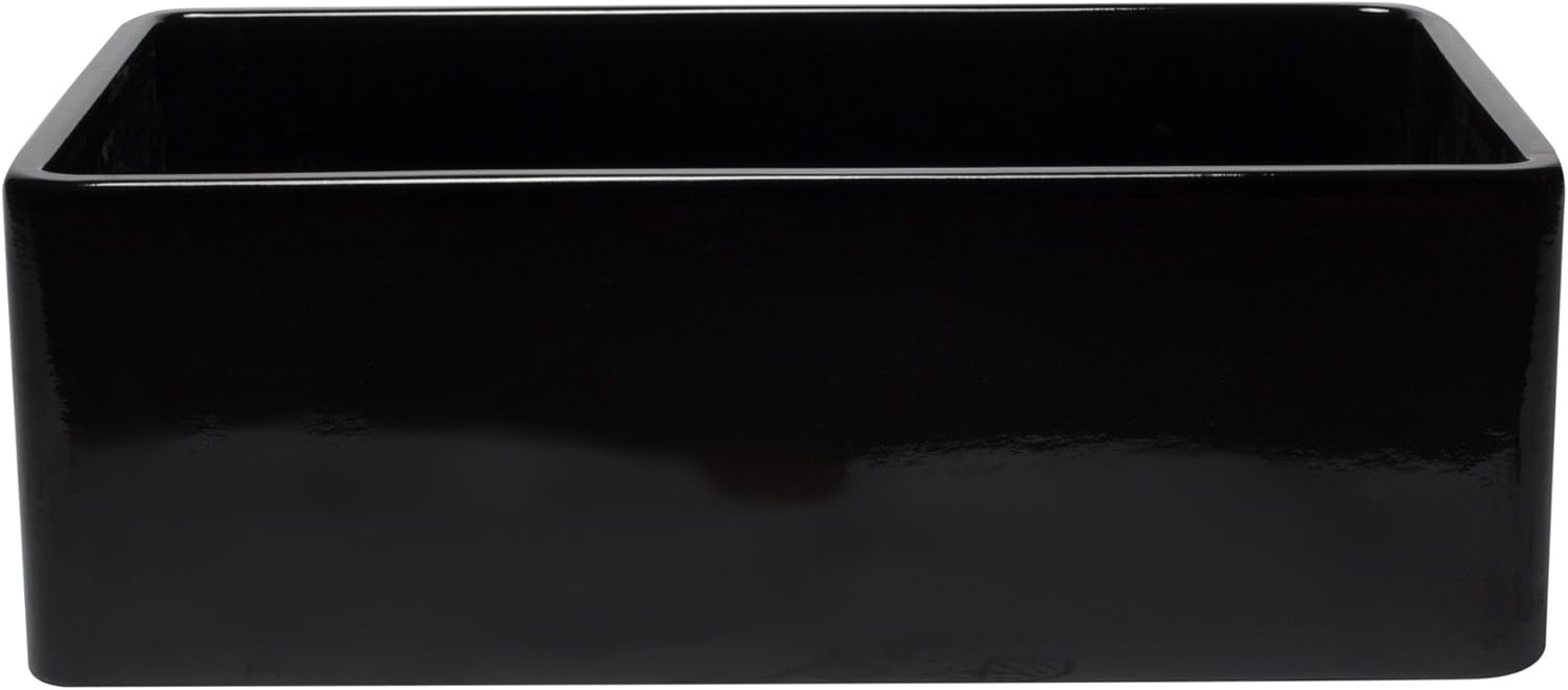 ALFI brand AB5006-PSS AB3020SB-BG Kitchen Sink, Black Gloss